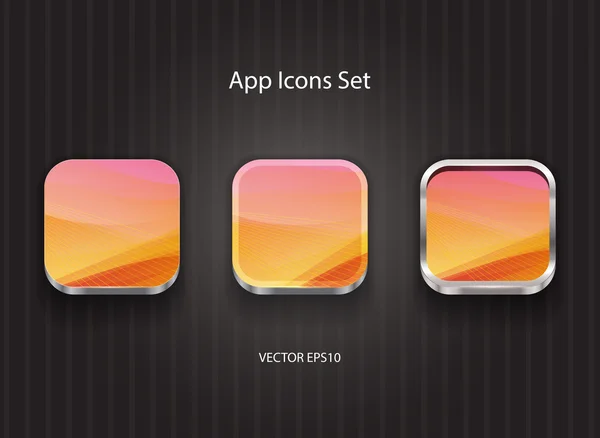 Vector vierkante app pictogrammen — Stockvector