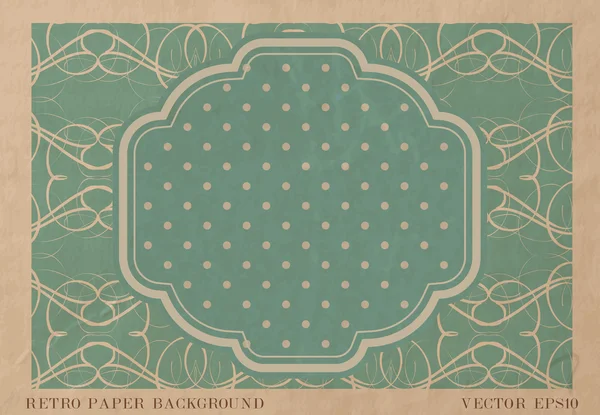 Vector vintage verschoten paper achtergrond met een retro frame - blauw — Stockvector