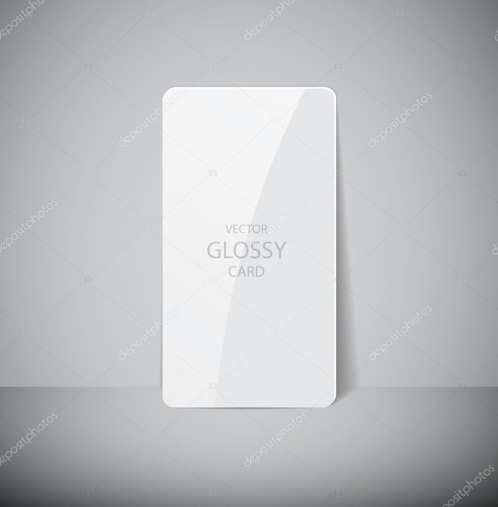 Vector glossy white card