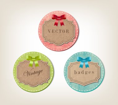 vektör dokulu zarif retro kağıt afiş kümesi