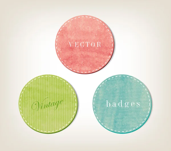 Een set van vector retro elegant papier textuur ronde banners — Stockvector