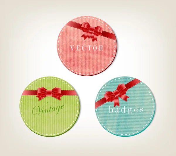 vektör retro zarif kağıt dokulu bir dizi yuvarlak afiş