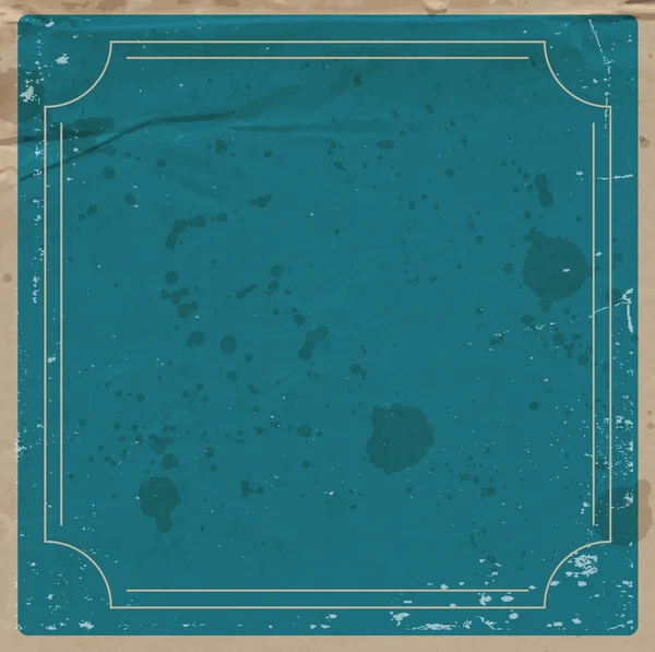 Fondo de papel azul vectorial con marco retro . — Archivo Imágenes Vectoriales