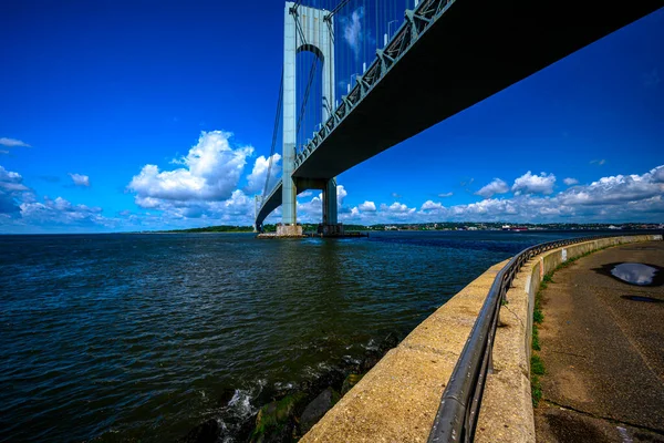 View Verrazzano Narrows Bridge Bay Ridge Promenade Brooklyn Usa — Stock Photo, Image