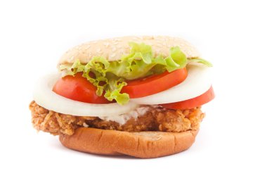 kızarmış tavuk burger