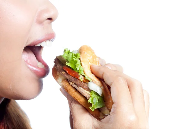 Eating junk food — Stock Photo, Image