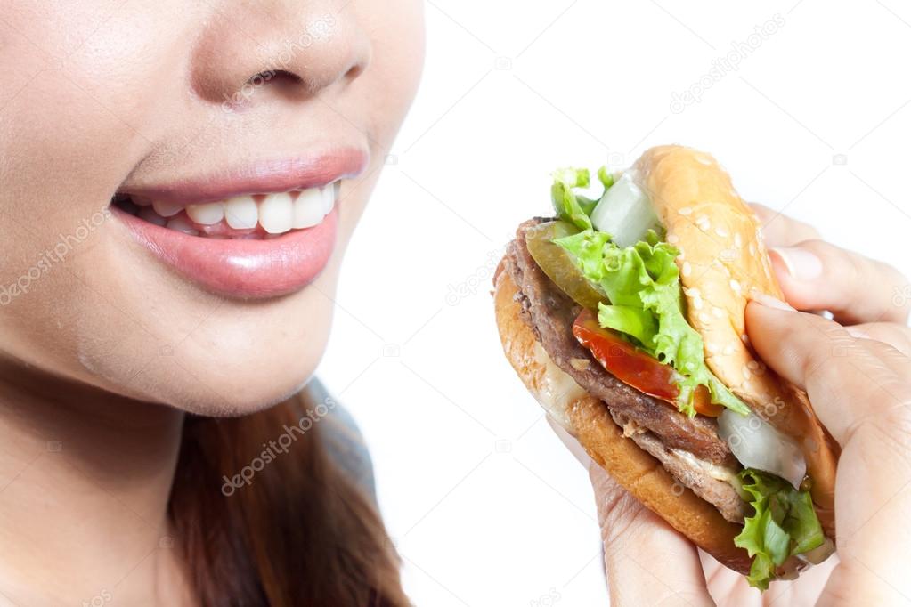 Eating Burger