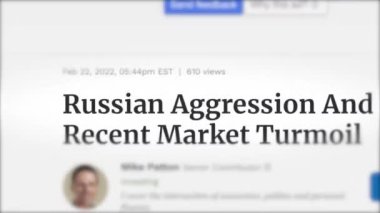 Rus saldırganlığı dünya çapında manşet haber ajansları, Ukrayna 'da savaş