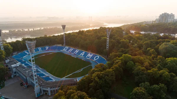 Lobanovsky Stadium Ukraine Kyiv September 2021 Aerial Drone Photo Football — Stock Photo, Image