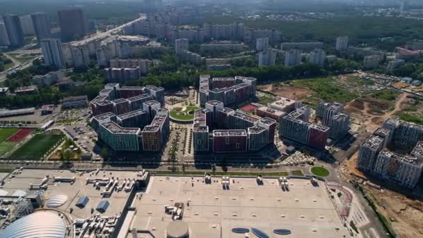 Drone Aerial View Modern Building Residential Complex Respublika Construction Residential — 图库视频影像