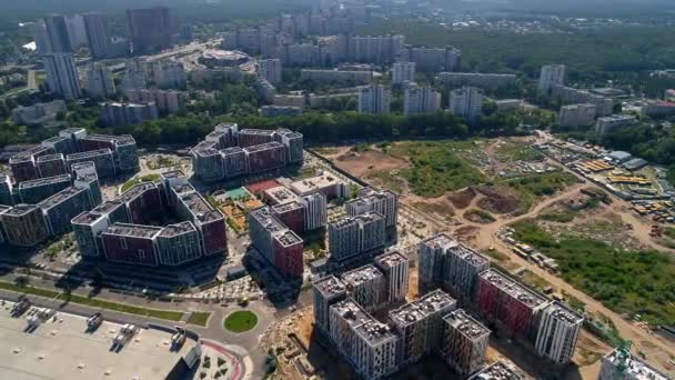 Drone Aerial View Modern Building Residential Complex Respublika Construction Residential — Stock video