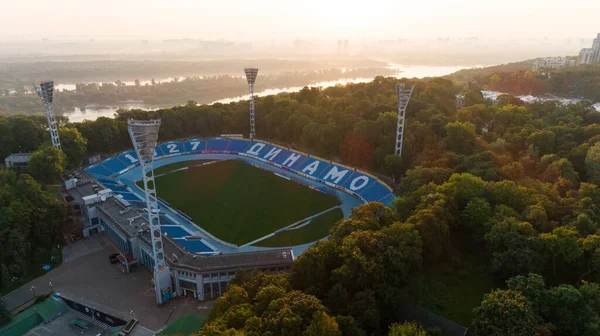 Lobanovsky Stadium Ukraine Kyiv September 2021 Aerial Drone Photo Football — Stock Photo, Image