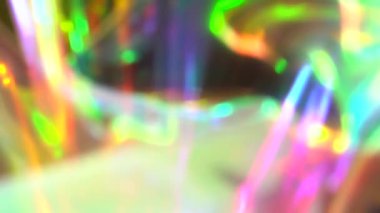 Holografik Soyut Çok Renkli Arkaplan Kaplaması, Gökkuşağı Işığı Sızıntısı Prism Renkleri, Odaklanamayan Efekt, Bulanık Parıltı. Mor, mavi, altın sarısı, neon renkleri ve ışıltısı. Noel arkaplanı
