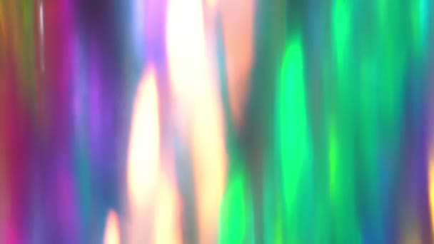 Πολύχρωμες ακτίνες. Πρισματική μεταμόρφωση του φωτός. Ψυχεδελικό εορταστικό υπόβαθρο για ένα ντίσκο πάρτι — Αρχείο Βίντεο