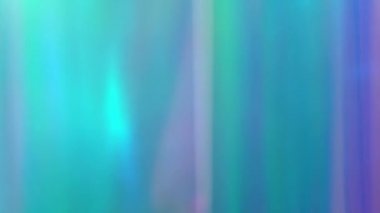 Holografik Odaklanamayan Soyut Çok Renkli Tek Boynuzlu At Bulanık Arkaplanı, Gökkuşağı Mavisi Mavi Teal ve Mor Işık Sızıntısı Prism Renkleri Bulanık Parıltısı. Tatil için yumuşak pastel hareketli arkaplan.