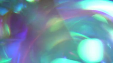 Tek boynuzlu at gökkuşağı soyut arka planı. Pastel holografik girdabı sonsuz dönüş animasyonunda. Retro dalga tarzında tuhaf yanardöner fon. Mor, mavi ve pembe neon renkler