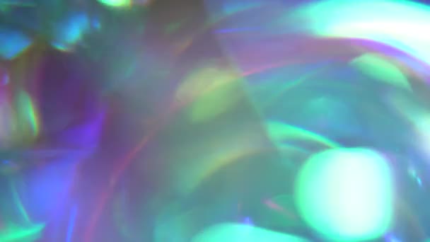 独角兽彩虹的抽象背景。无限大旋转动画中的糊状全息涡旋.复古风潮风格的华丽华丽的背景。紫色、蓝色和粉色霓虹灯色 — 图库视频影像