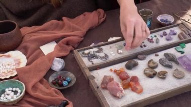 Jewelry for women in Ancient Greece. Precious stones, crystal, mosaic, metals and jewelry