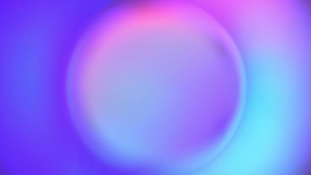 Pastel zacht blauw paars en roze neon cirkel abstracte futuristische cyberpunk hi-tech beweging achtergrond — Stockvideo