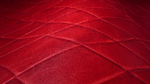 Pravá červená kůže textura velmi zblízka. Přirozený vzor. Módní a oděvní průmysl, obuv, taška, opasek, plášť a jiné kožené doplňky, Kožené čalounění Nábytek — Stock fotografie