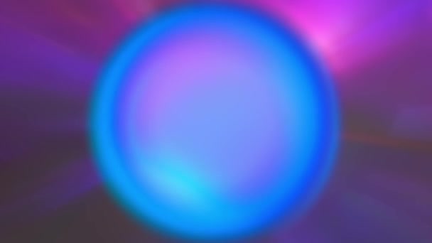 Θολή ολογραφική μπλε ροζ μωβ και ροζ χρώματα κλίσεις κύκλο με αποτέλεσμα χοάνη. Αφηρημένο φόντο νέον — Αρχείο Βίντεο