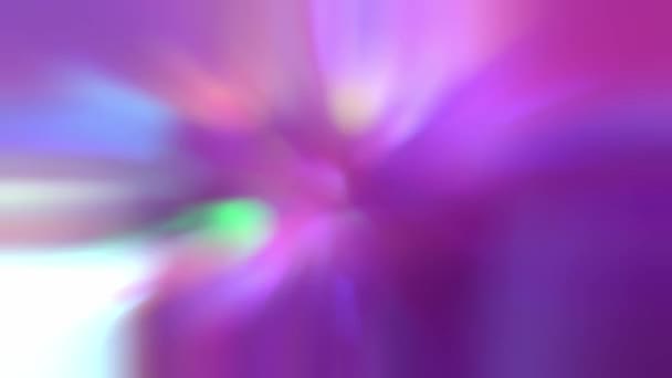 Un haz de luz de neón a través de un prisma. Resumen pastel rosa y púrpura holográfico cyberpunk fondo — Vídeos de Stock