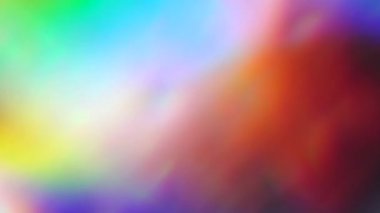 Gökkuşağının canlı renkleri holografik olarak bulanık. Hologram hatası. Soyut hipnotik arkaplan