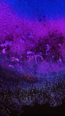 Neon koyu pembe renkler mürekkep rengidir. Parlak parçacıklar, kozmik toz. Sıvı soyut resim dokusu. Soyut, renkli, organik bir arka plan. Akışkan sanat