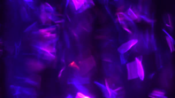 VJ luces de fondo disco brillante. Neón retro, azul profundo, rosa intenso y púrpura vibrante. Fondo oscuro abstracto — Vídeos de Stock