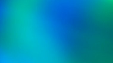 Teal yeşili mavi turkuaz renk gradyan animasyonu. Yumuşak, bulanık arkaplan hareket ediyor. Renkler konuma göre değişir, pürüzsüz renk geçişleri oluşturur