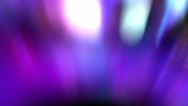 Neon purple pink teal light rays. Retro dance party background. Light through a prism. Abstract disco retro background — Stock video