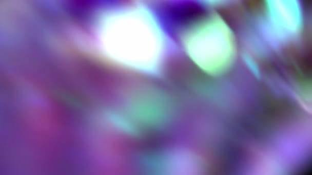 Reflexiones de lentes. Fondo holográfico abstracto de diamante para vacaciones o fiesta — Vídeo de stock