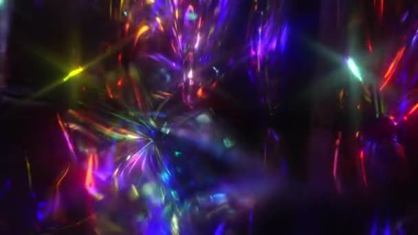 Light Leaks Festive Neon Abstract Holographic Modern Background Party High — ストック動画