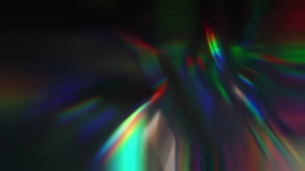 Holografik Pelangi Abstrak Latar Belakang Psikedelik Gradien Warna Pelangi Rekaman — Stok Video