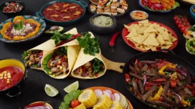 Tex Mex or Mexican cuisine. High quality 4k footage