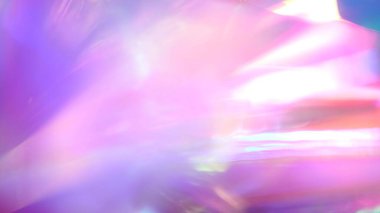 Işıl ışıl parlıyor. Led neon pembe altın parlıyor. Bir prizmadan geçen ışınların kırılması. Tatil için soyut festival taşınma arkaplanı