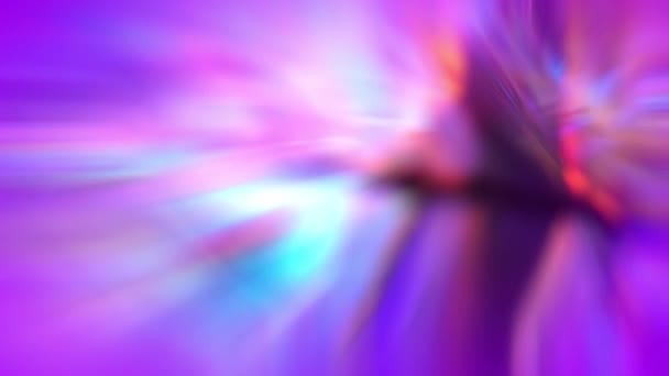 Neon Blue Purple Digital Rays Zoom Blur Space Tunnel Spatial — Stock Video