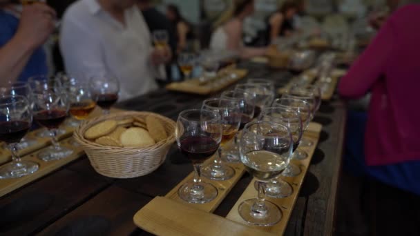 Degustaciones Vinos Tours Región Costera Imágenes Alta Calidad — Vídeo de stock