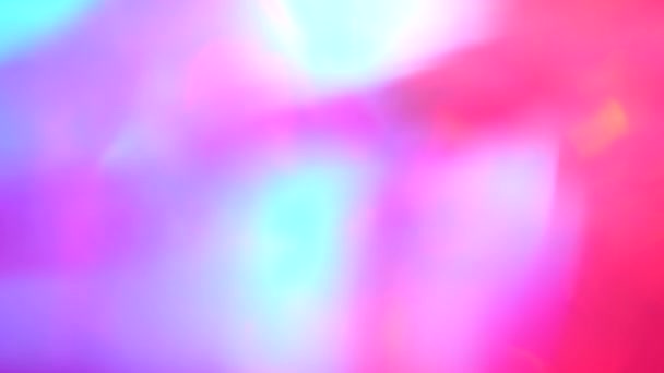 Brite Lila Blau Teal Hot Pink Lights Blenden Bokeh Blitze — Stockvideo