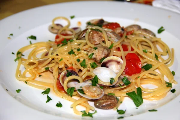 Seafood spaghetti — Stock Photo, Image