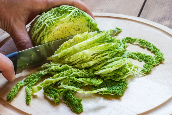 Savoy cabbage — Stock Photo, Image