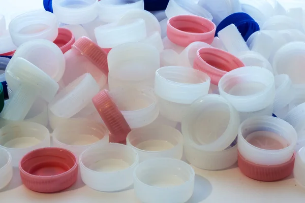 Tampas de plástico — Fotografia de Stock