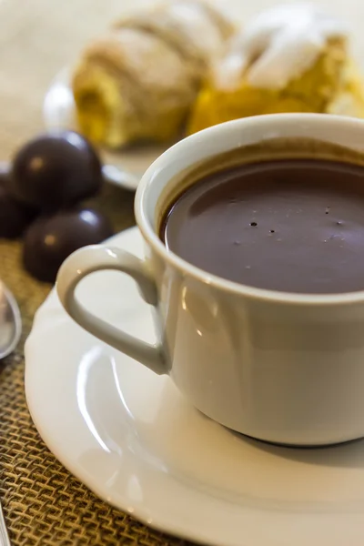 Hot chocolate cup — Stock Photo, Image