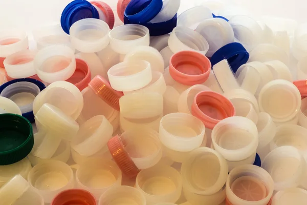 Tampas de plástico — Fotografia de Stock