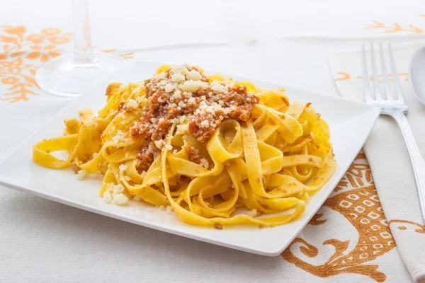 Tagliatelle al ragu — Stock Photo, Image