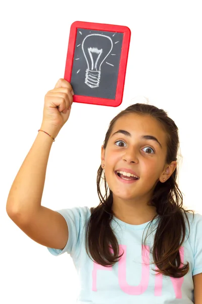 Little girl with a bright idea — Stock Photo, Image