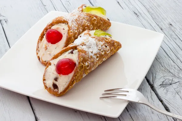 Sicilian cannoli from Italy — Stock Photo, Image