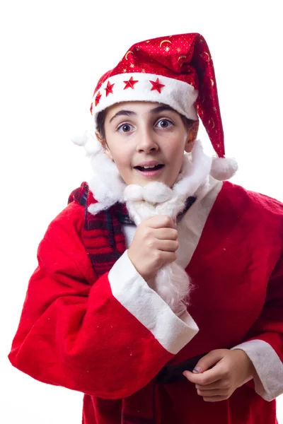 Маленька дівчинка з різдвяним костюмом — стокове фото