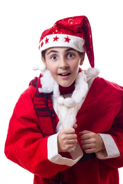 Menina com traje de Natal — Fotografia de Stock