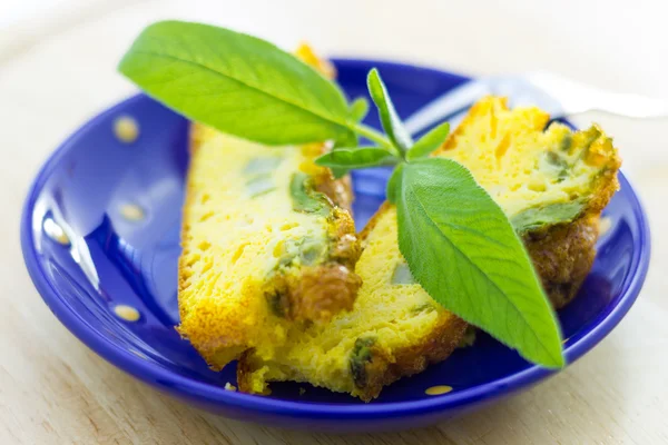 Tarta con espárragos — Foto de Stock